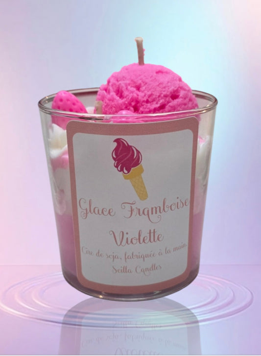 Bougie framboise violette